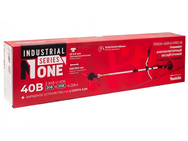 Триммер аккумуляторный Number one INDUSTRIAL TR300-40/4.0-PRO-B 6500