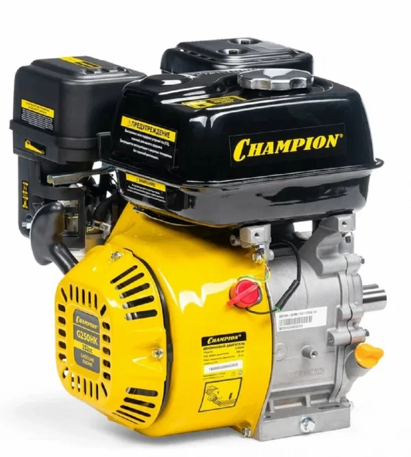 Двигатель бензиновый CHAMPION G250HK (8лс/5,9квт 252см³ 25,4 мм шпонка 16,5кг)