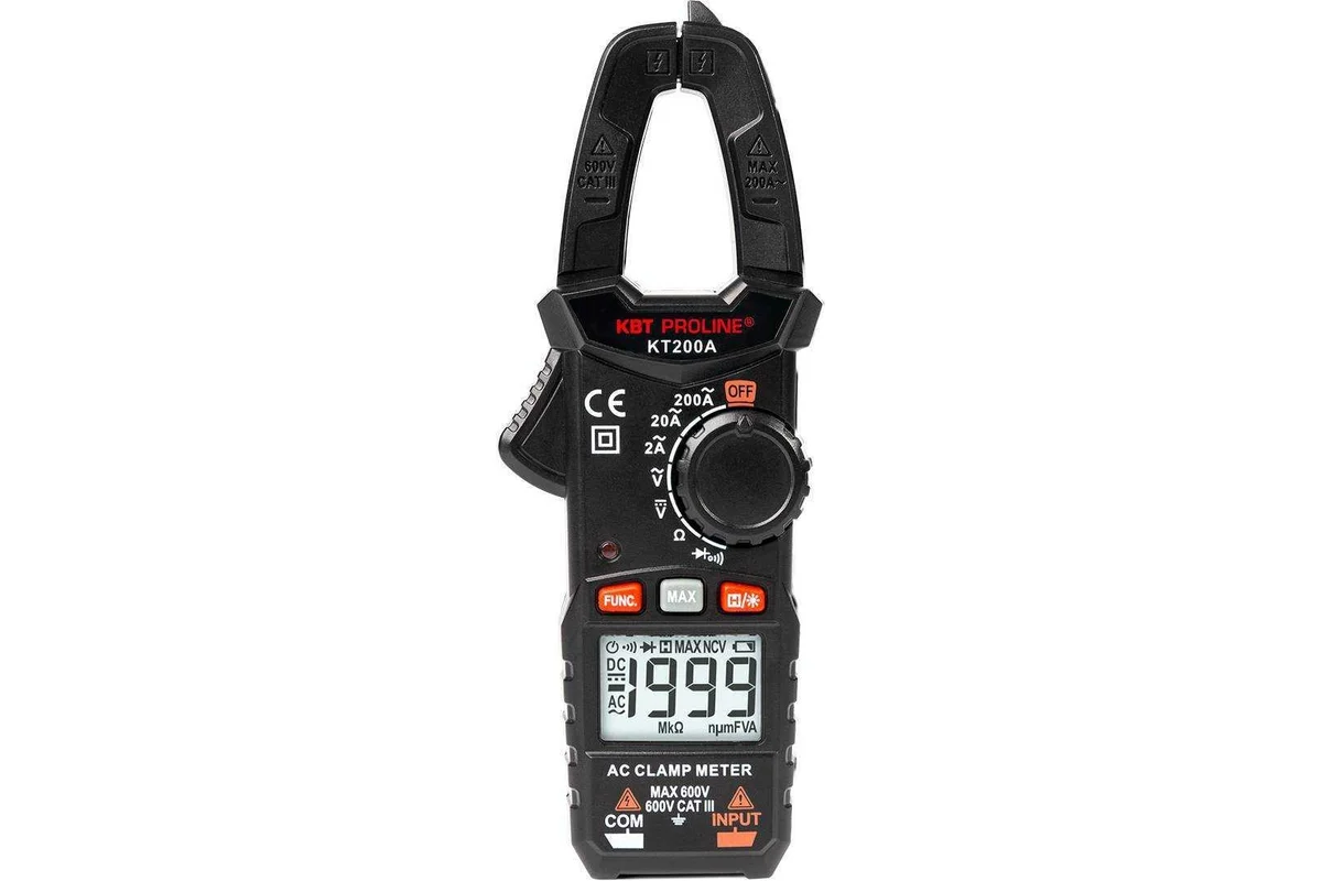 Клещи токоизмерительные цифровые KT200А PROLINE КВТ 79129