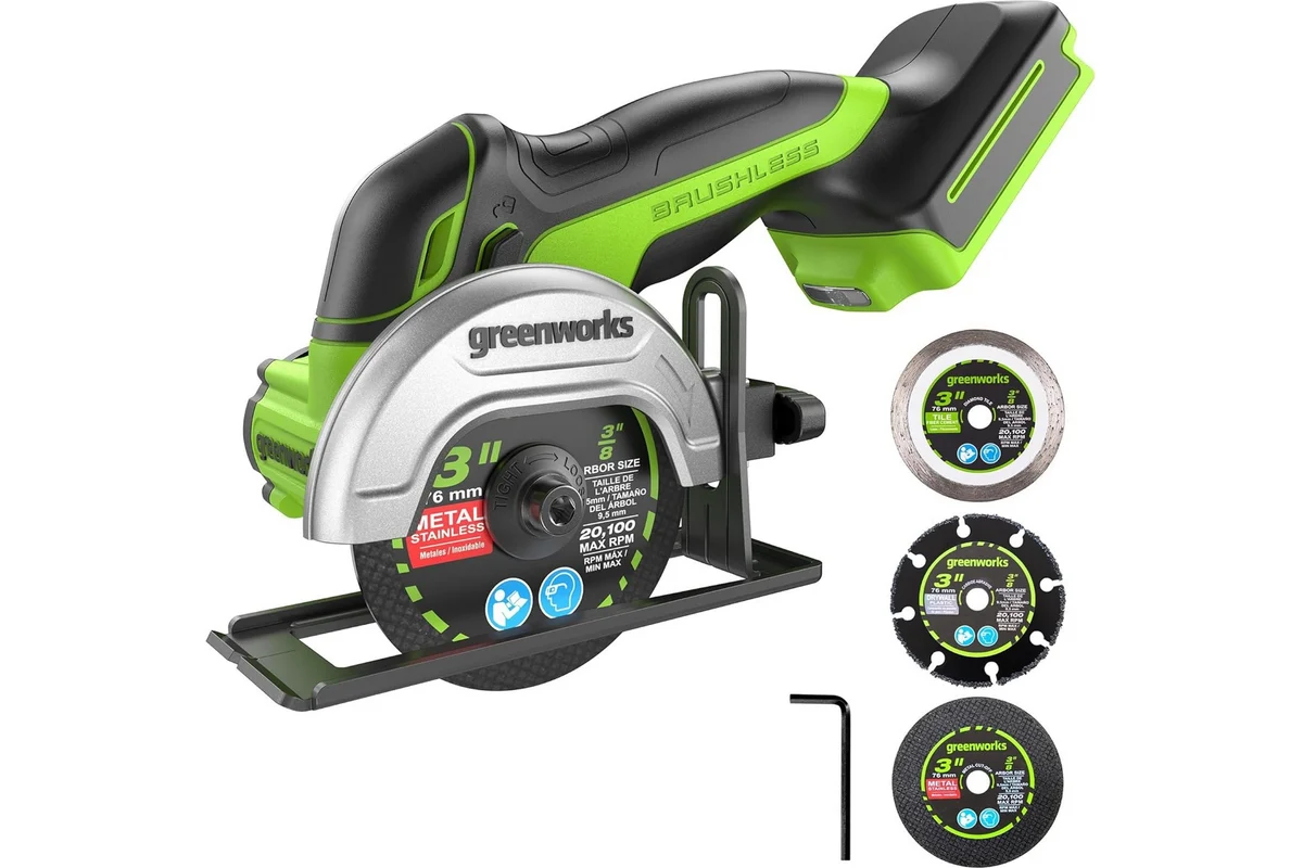 Шлифмашина угловая аккумуляторная GREENWORKS GD24UCS 3402007