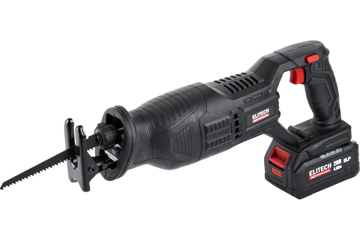 Пила сабельная аккумуляторная ELITECH SSC 2028BL (1*4Ач, коробка) E2206.027.01 (205757)