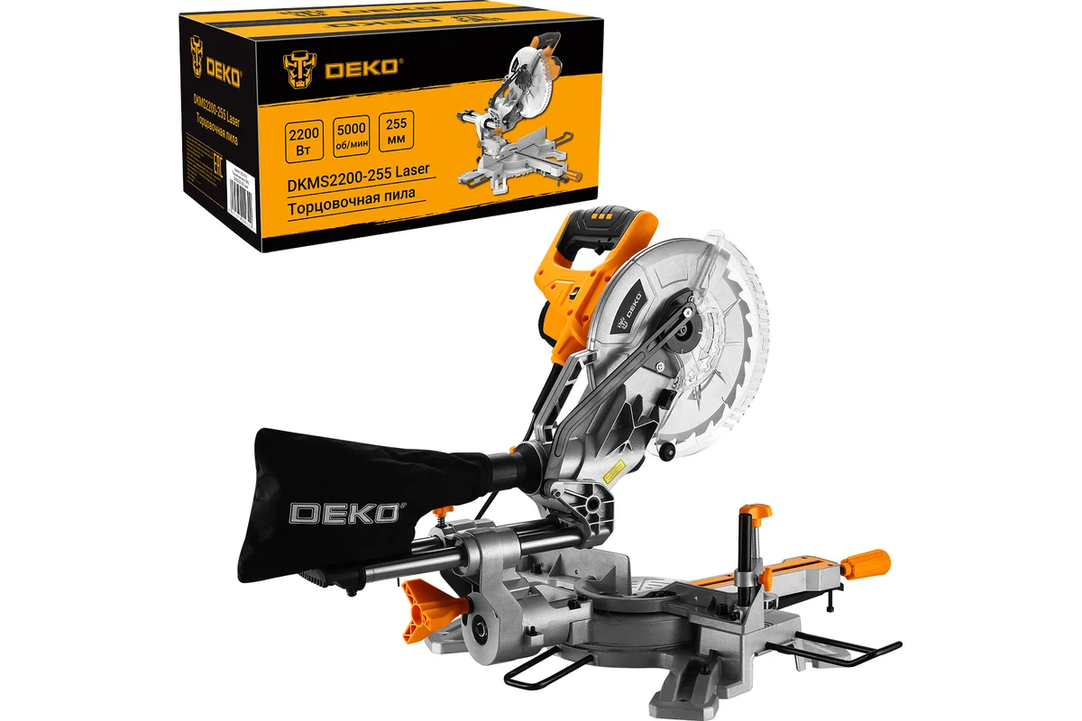 Пила торцовочная DEKO DKMS2200-255 Laser 063-4218
