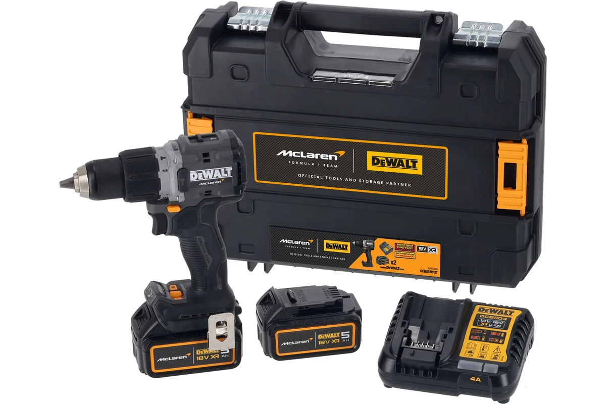 Дрель-шуруповерт аккумуляторная DEWALT DCD85MP2T-QW