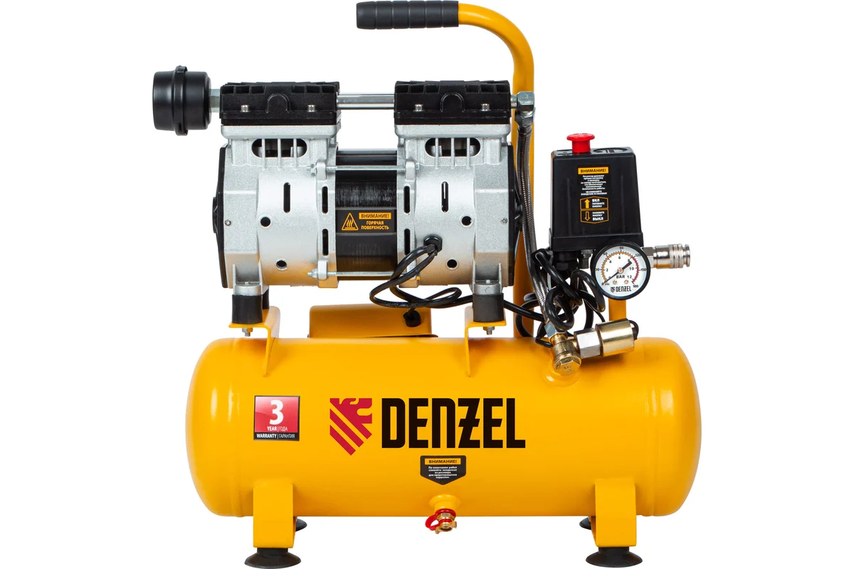 Безмасляный компрессор DENZEL DLS650/10 (58021)